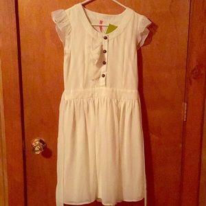 Fashion Spy ivory shiffon dress in cream color